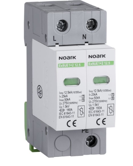 Ogranicznik przepięć AC 2P typ 1+2 1F Noark 