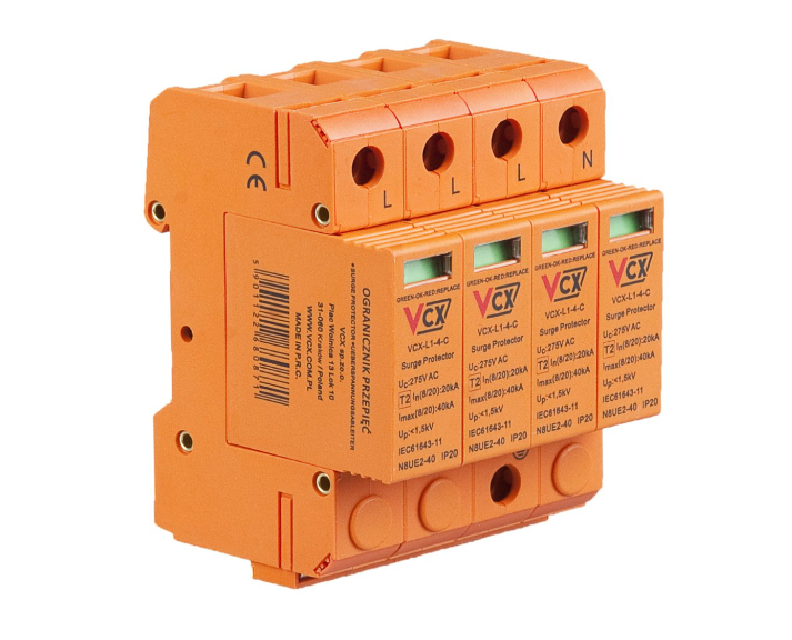 Ogranicznik przepięć AC 4P typ2 VCX Pro